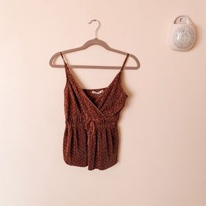 Abercrombie and Fitch Brown Silk Tank